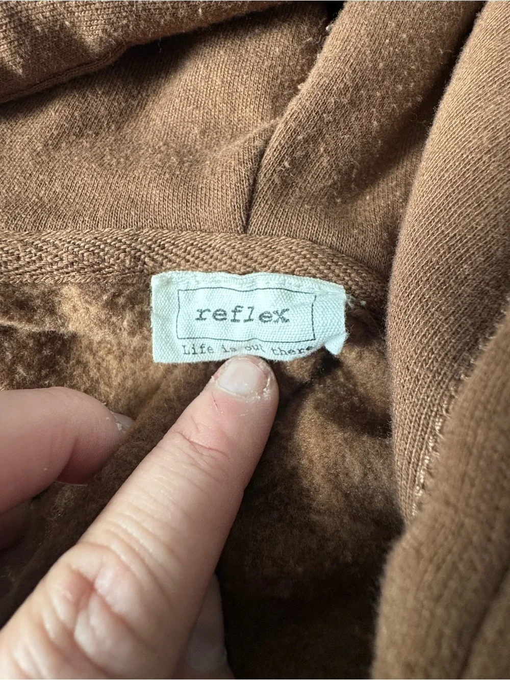 Reflex Cozy Brown Fleece-Lined Hoodie